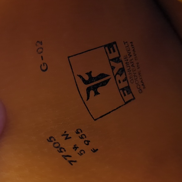 FRYE I Vintage Genuine Goodyear Welt Tall Cognac Leather Boots with Buckles, 5.5 - Picture 13 of 16